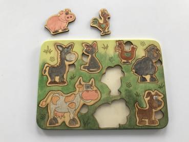 Kits puzzle - Farm Animals - colored glaced